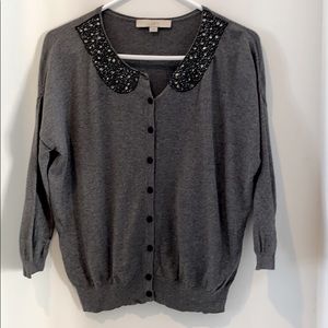 Ann Taylor Loft Gray Cardigan